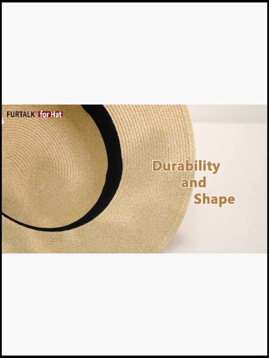 Foldable Straw Sun Hat UV Protection Adjustable Brim Beach Travel Summer main image 5